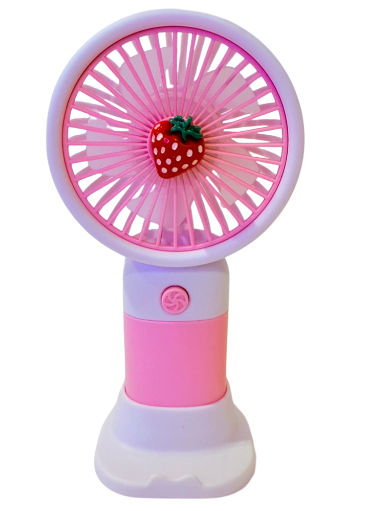 Pink Strawberry Mini Fan – Enigma Chic